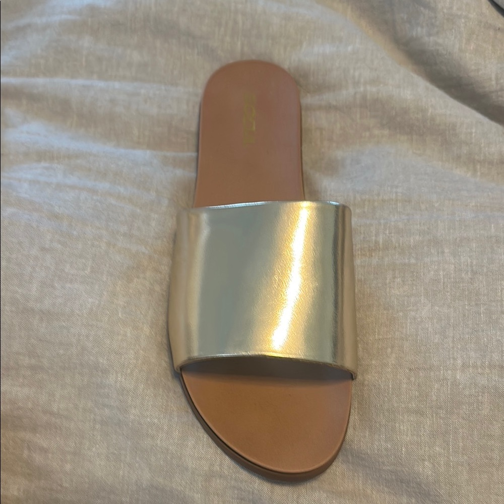 Soda Metallic Slide Sandals
